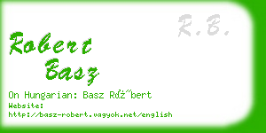 robert basz business card